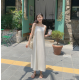 夏季預訂｜亞麻吊帶連身長裙
