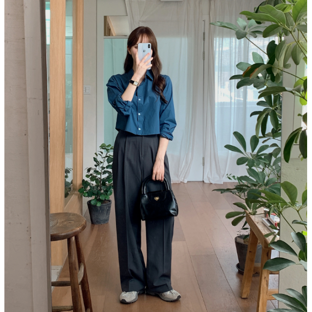早秋預訂｜秋冬色調7色短版長袖恤衫