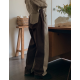 早秋預訂|拼色鈕扣腰牛仔寬褲 早秋預訂|拼色鈕扣腰牛仔寬褲