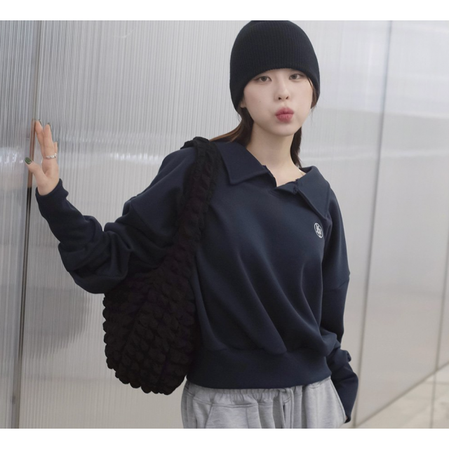 預訂｜MUAHMUAH ONE POINT COLLAR SWEATSHIRT (2 COLOR)