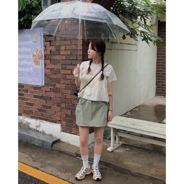 早秋預訂｜工裝口袋索繩鬆緊腰短裙