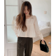 早秋預訂|圓領澎澎鈕扣長袖上衣 早秋預訂|圓領澎澎鈕扣長袖上衣