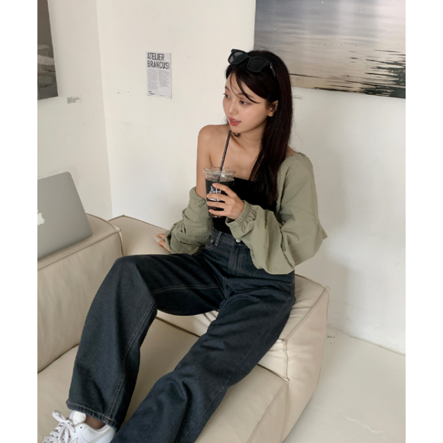 早秋預訂|深灰色牛仔寬褲 早秋預訂|深灰色牛仔寬褲