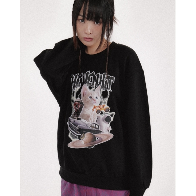 23FW 預訂｜VENHIT SPACE CAT SWEATSHIRT (4 COLOR)