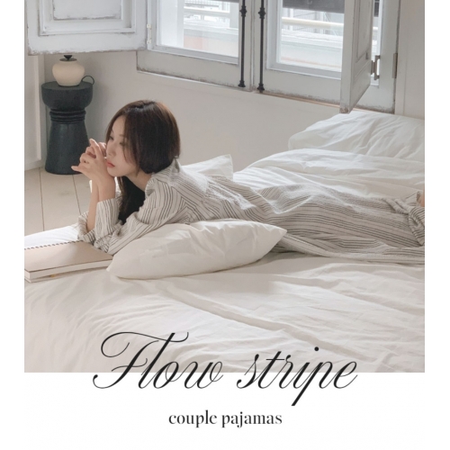23F/W 預訂｜JUUNEEDU Flow Stripe Couple Pajamas (2 COLOR)