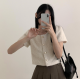 早秋預訂｜心心釦毛毛短袖鈕扣上衣