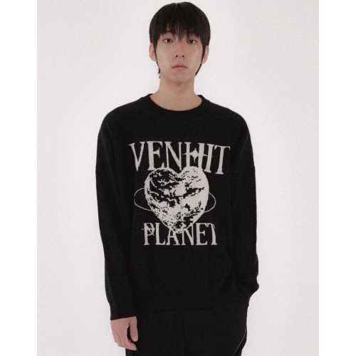 23FW 預訂｜VENHIT BLACK PLANET KNIT SWEATSHIRT (2 COLOR)