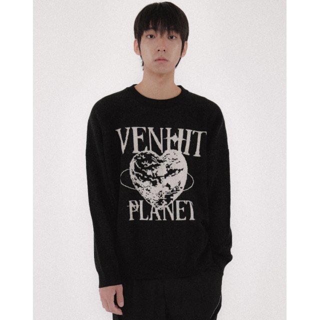 23FW 預訂｜VENHIT BLACK PLANET KNIT SWEATSHIRT (2 COLOR)