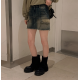早秋預訂｜撕邊雙口袋水洗牛仔短褲