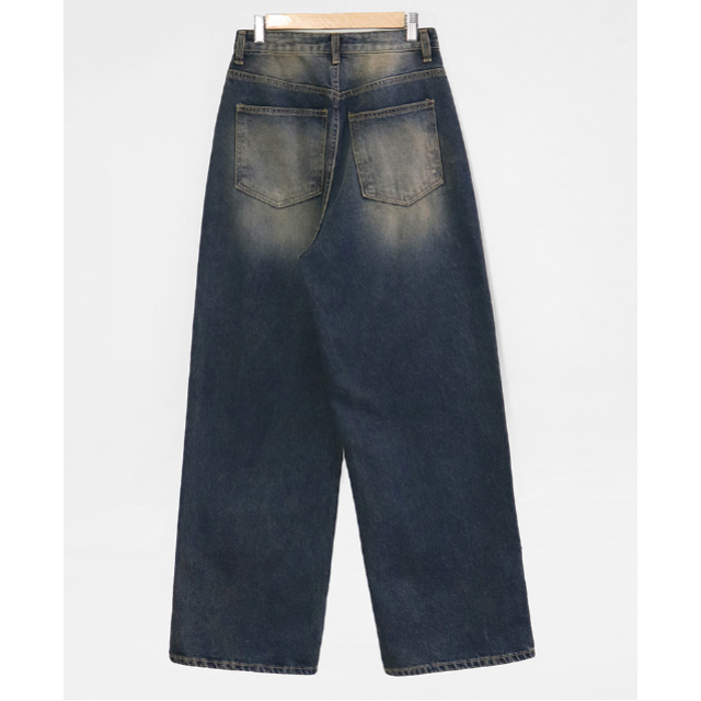 早秋預訂｜LINE VINTAGE WASHING DENIM WIDE PANTS