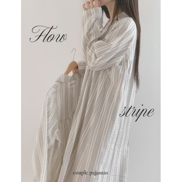 23F/W 預訂｜JUUNEEDU Flow Stripe Couple Pajamas (2 COLOR)