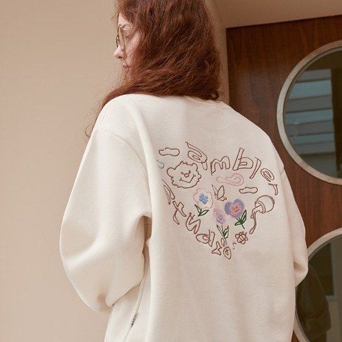 23F/W 預訂｜AMBLER FLOWER HEART SWEATSHIRT (2 COLOR)