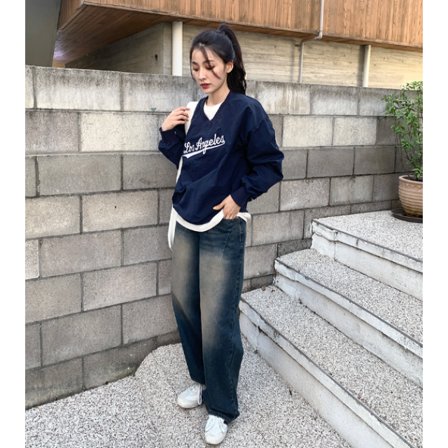 早秋預訂｜LINE VINTAGE WASHING DENIM WIDE PANTS