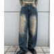 早秋預訂｜LINE VINTAGE WASHING DENIM WIDE PANTS