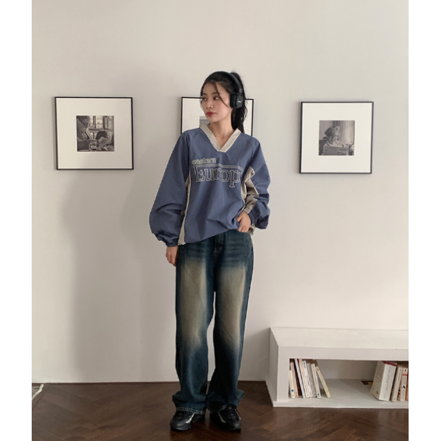 早秋預訂｜LINE VINTAGE WASHING DENIM WIDE PANTS