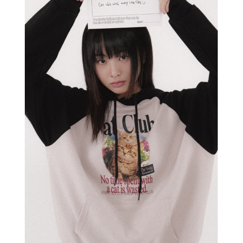 23FW 預訂｜VENHIT CAT CLUB RAGLAN HOODIE (3 COLOR)