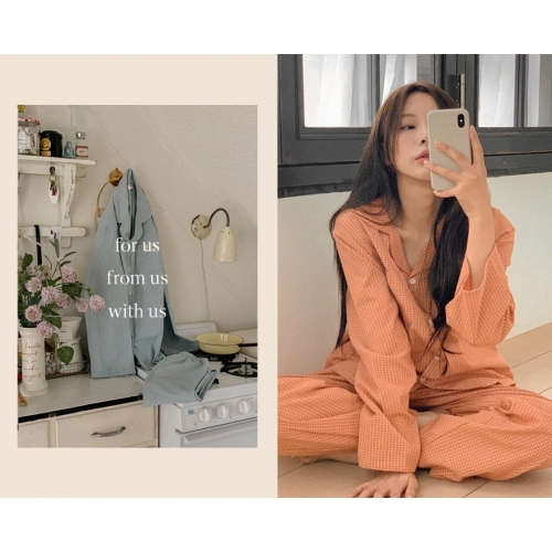 23F/W 預訂｜JUUNEEDU Basket Check Pajamas (6 COLOR)