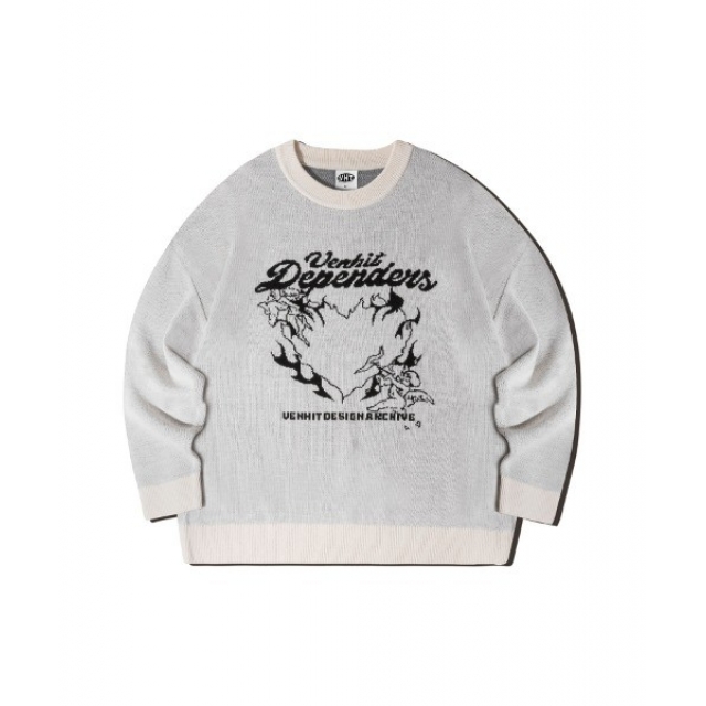 23FW 預訂｜VENHIT DEPENDERS KNIT SWEATSHIRT (2 COLOR)