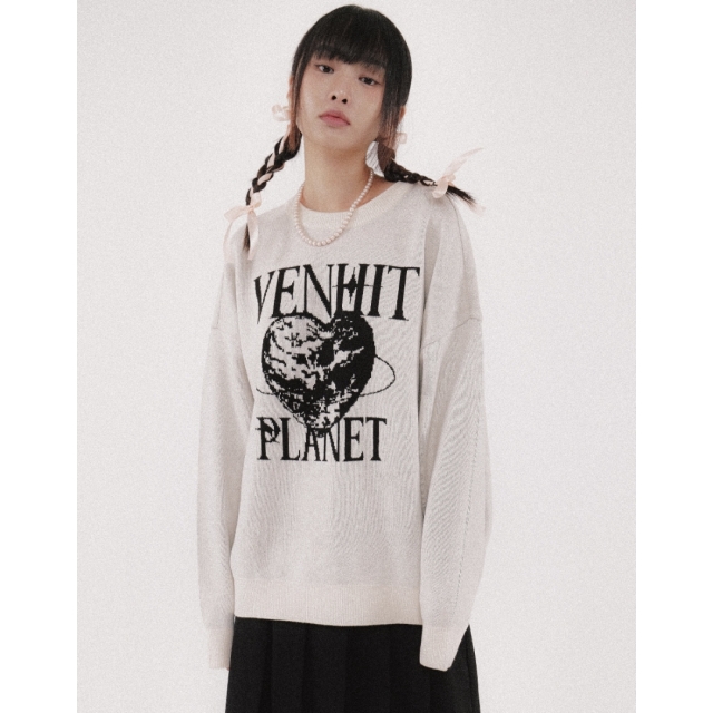 23FW 預訂｜VENHIT BLACK PLANET KNIT SWEATSHIRT (2 COLOR)