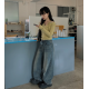 早秋預訂｜鏈條水洗寬牛仔褲