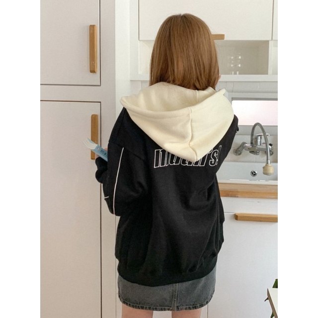 預訂｜MUAHMUAH POINT LINE NAPPING HOOD ZIPUP (3 COLOR)