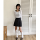 早秋預訂｜雙摺A字鈕扣短裙