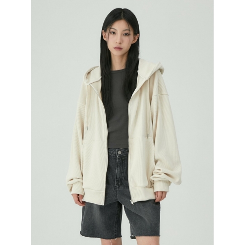 預訂｜ACOVER OVERFIT KNIT HOODED ZIP-UP (3 COLOR)