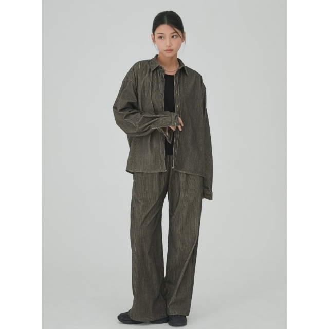 預訂｜ACOVER VINTAGE CORDUROY SHIRT + WIDE PANTS [SET] (2 COLOR)