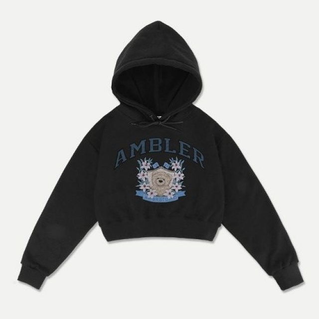 23F/W 預訂｜AMBLER BLOSSOM BEAR CROP HOODIE  (2 COLOR)