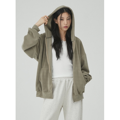 預訂｜ACOVER OVERFIT KNIT HOODED ZIP-UP (3 COLOR)