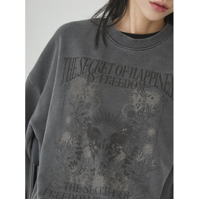 預訂｜ACOVER BLACK BUTTERFLY PIGMENT SWEATSHIRT (1 COLOR)