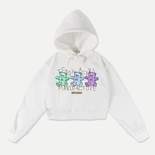 23F/W 預訂｜AMBLER MANUFACTURE OF TEDDY CROP HOODIE (2 COLOR)