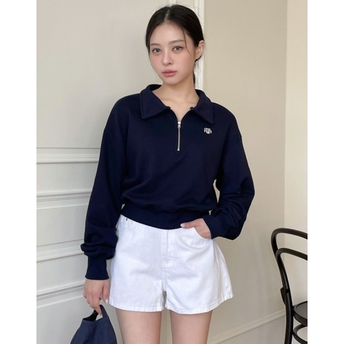 預訂｜MUAHMUAH STITCH CROP HALF ZIPUP MTM (3 COLOR)