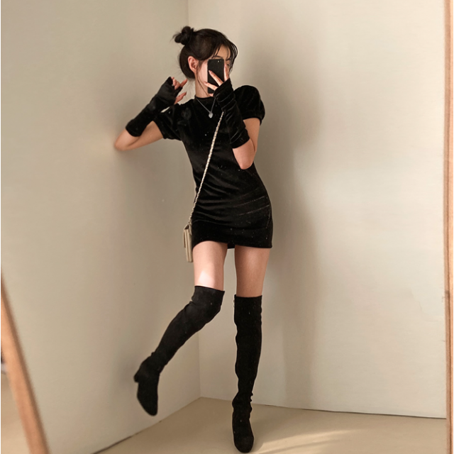 秋冬預訂|【年終造型】公主短袖連身裙連WARMER SET 秋冬預訂|【年終造型】公主短袖連身裙連WARMER SET