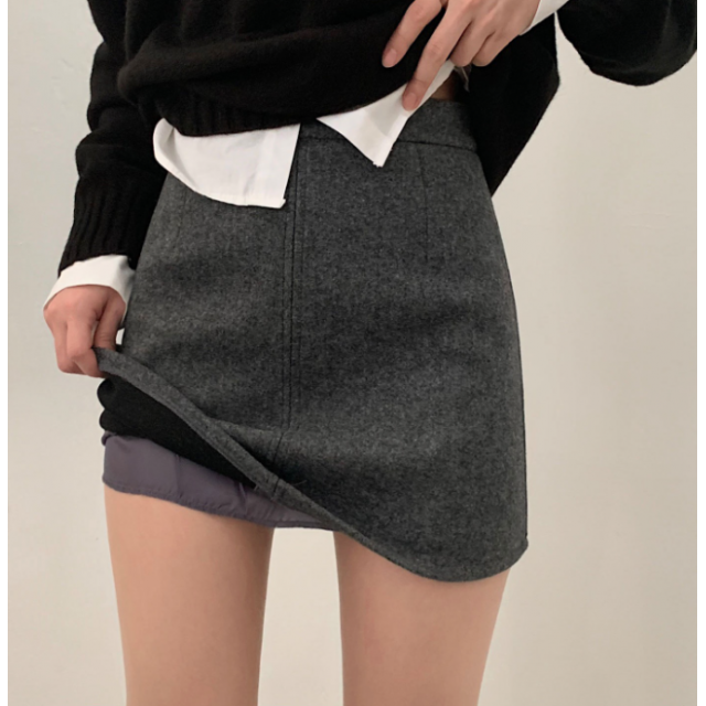 早秋預訂｜5色WOOL MADE A字短裙