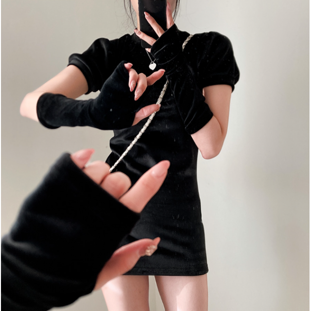 秋冬預訂|【年終造型】公主短袖連身裙連WARMER SET 秋冬預訂|【年終造型】公主短袖連身裙連WARMER SET