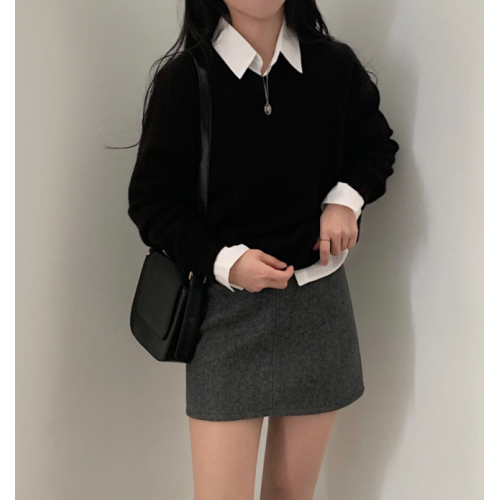 早秋預訂｜5色WOOL MADE A字短裙