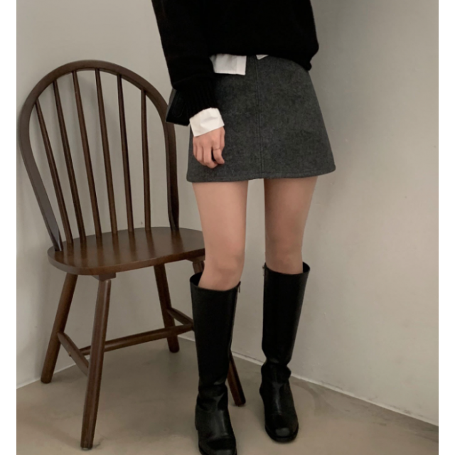 早秋預訂｜5色WOOL MADE A字短裙