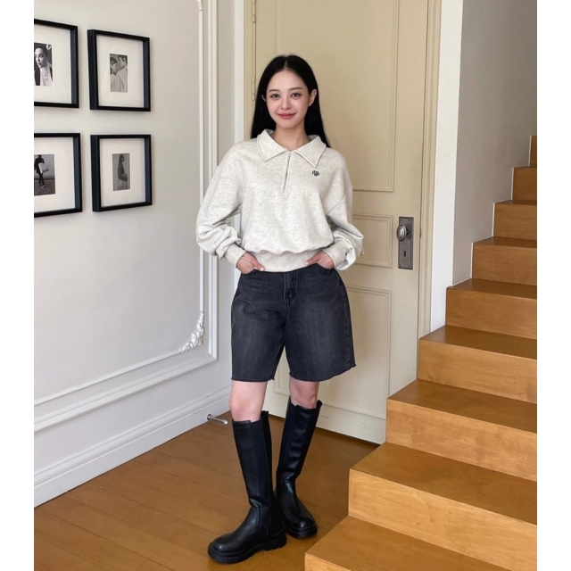 預訂｜MUAHMUAH STITCH CROP HALF ZIPUP MTM (3 COLOR)