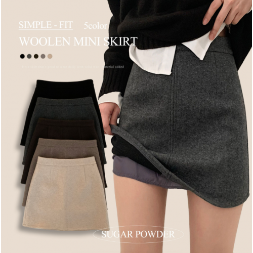 早秋預訂｜5色WOOL MADE A字短裙