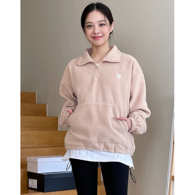 預訂｜MUAHMUAH STITCH LOGO FLEECE ANORAK (3 COLOR)