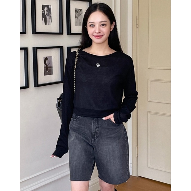 預訂｜MUAHMUAH STITCH LOGO CROP LONG SLEEVE (3 COLOR)