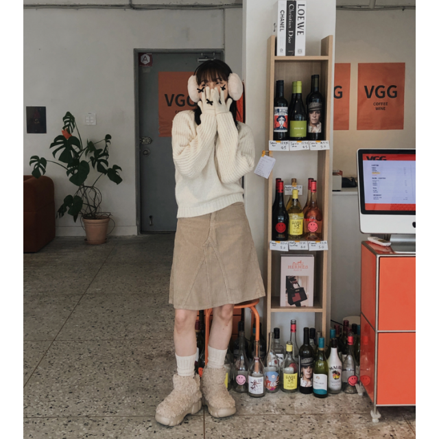 早秋預訂|燈芯絨5分短裙 早秋預訂|燈芯絨5分短裙