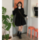 秋冬預訂｜圓領蛋糕澎澎絨面連身裙