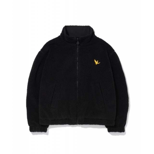 限時優惠預訂 隨時完!!｜WHAT IT ISNT ANGEL REVERSIBLE FLUFFY ZIP UP - BLACK/BLACK