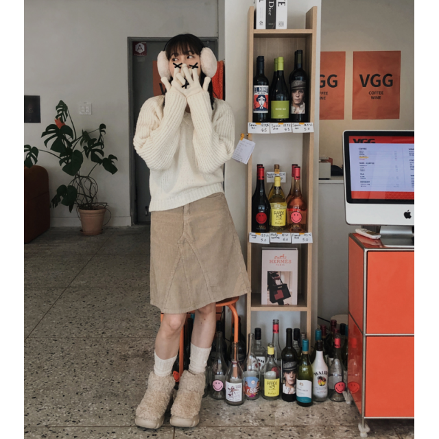 早秋預訂|燈芯絨5分短裙 早秋預訂|燈芯絨5分短裙