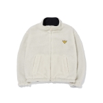 限時優惠預訂 隨時完!!｜WHAT IT ISNT ANGEL REVERSIBLE FLUFFY ZIP UP - IVORY/BLACK