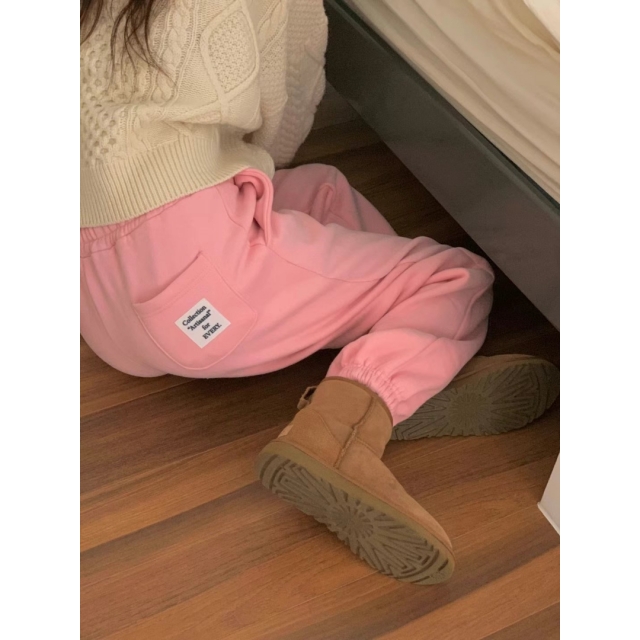 早秋預訂｜Collection LOGO有絨束腳棉褲