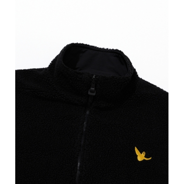 限時優惠預訂 隨時完!!｜WHAT IT ISNT ANGEL REVERSIBLE FLUFFY ZIP UP - BLACK/BLACK