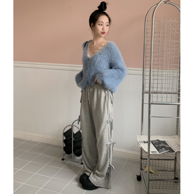 春季預訂|打摺蝴蝶綁帶運動棉褲 春季預訂|打摺蝴蝶綁帶運動棉褲